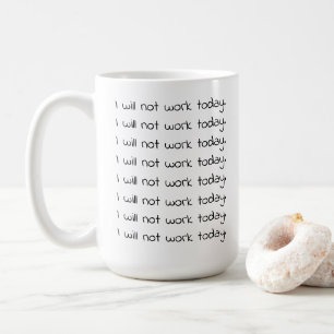 Taza de café divertida con texto curvo y manuscrit