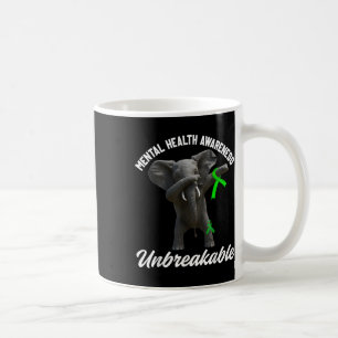 Taza De Café Divertida conciencia de la salud mental Elefante i