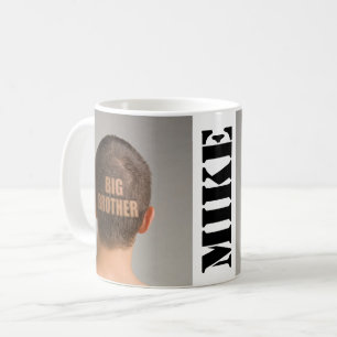 Taza de café divertida corte de pelo hermano mayor