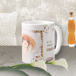 Taza De Café Divertida Crema de Licor Vintage Rústica de Mamá