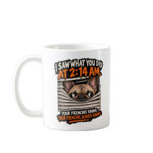 Taza de café divertida de Bulldog Francés con mira