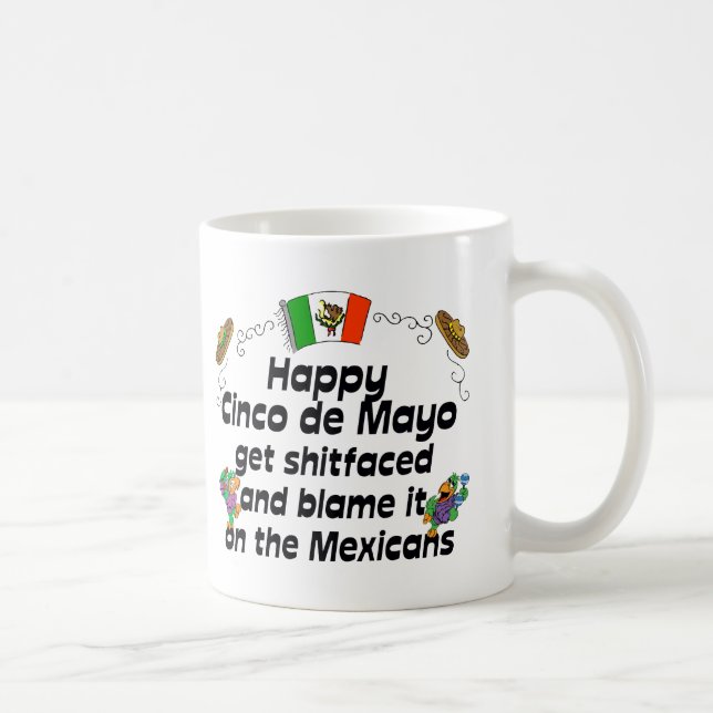 Taza de café divertida de Cinco de Mayo (Derecha)