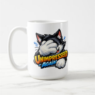 Taza de café divertida de gato sin impresionar - O