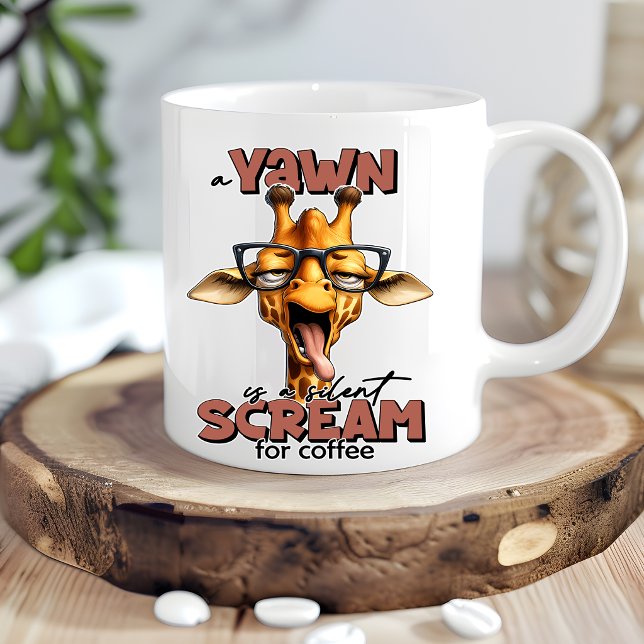 Taza de café divertida de jirafa para amantes de l (Subido por el creador)