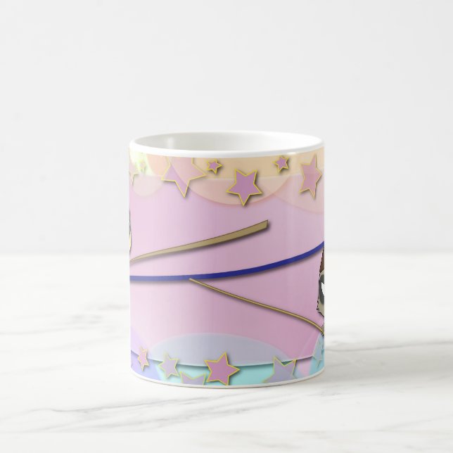 Taza de café divertida de Kawaii del personaje de (Centro)