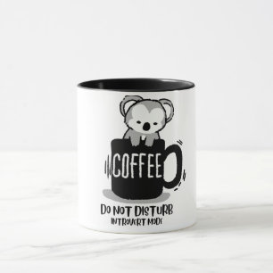 Taza de café divertida de koala
