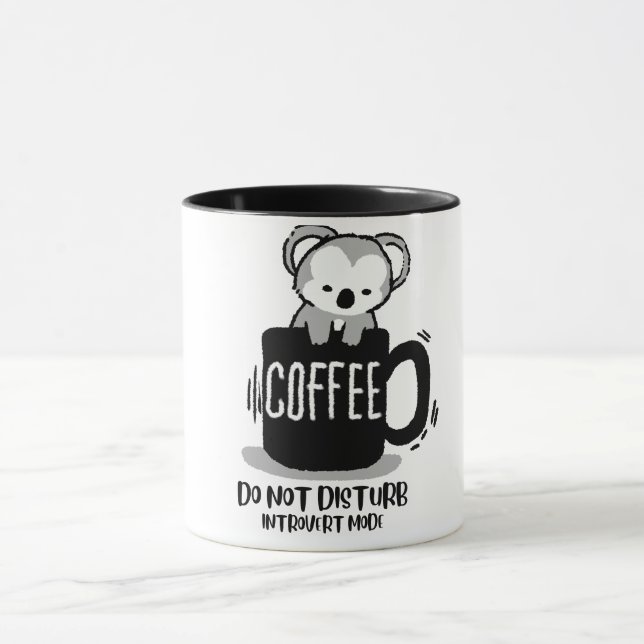 Taza de café divertida de koala (Centro)