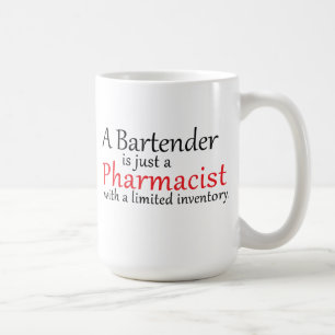 Taza de café divertida de la cita del farmacéuti