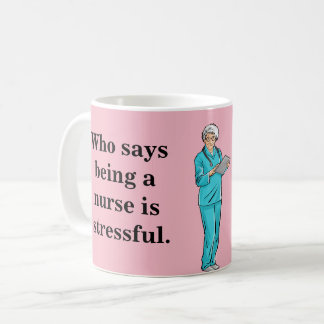 Taza de café divertida de la enfermera