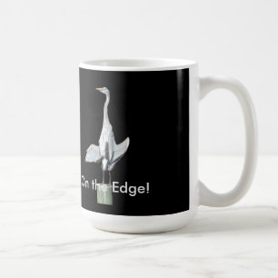 Taza de café divertida de la garza del Egret