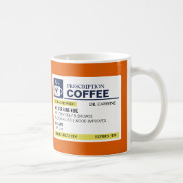 Taza de café divertida de la prescripción