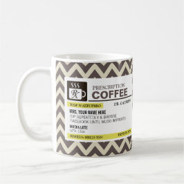 Taza de café divertida de la prescripción