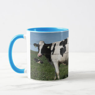 Taza de café divertida de la vaca para las mamáe