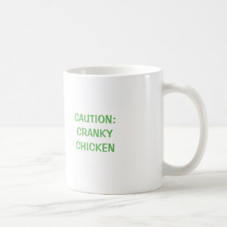 Taza de café divertida de pollo sedoso gruñón