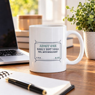 Taza De Café Divertida De Yoga Caliente Al Amanece