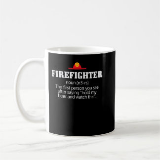 Taza De Café Divertida definición de bombero 