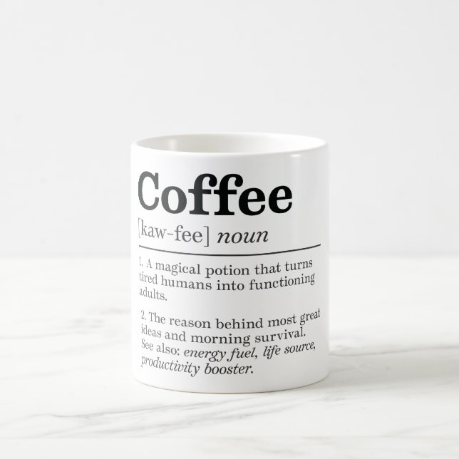Taza De Café Divertida definición de café (Centro)