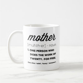 Taza De Café Divertida Definición De La Madre Mug