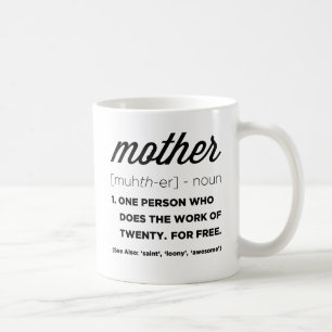 Taza De Café Divertida Definición De La Madre Mug