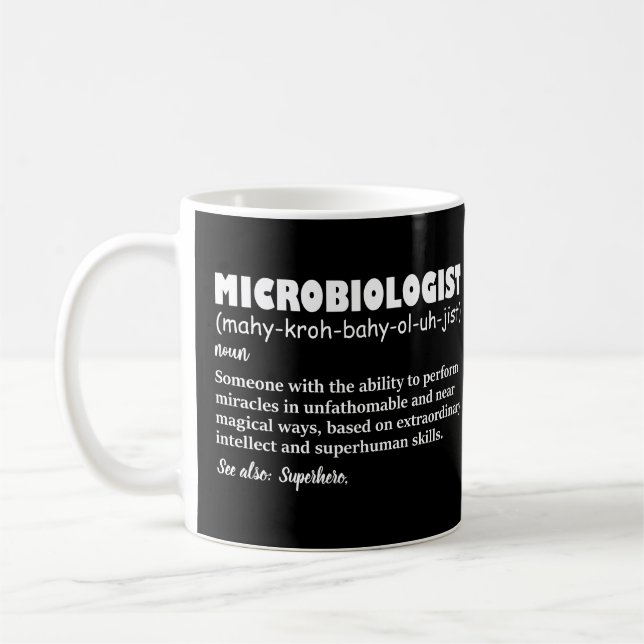 Taza De Café Divertida definición de microbiólogo (Izquierda)