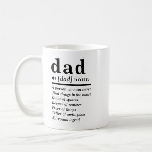 Taza De Café Divertida definición de papá