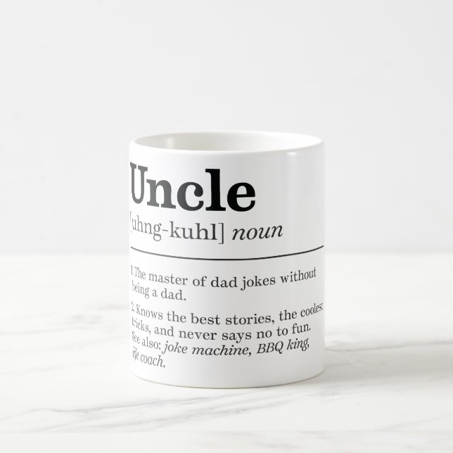 Taza De Café Divertida definición de tío (Centro)