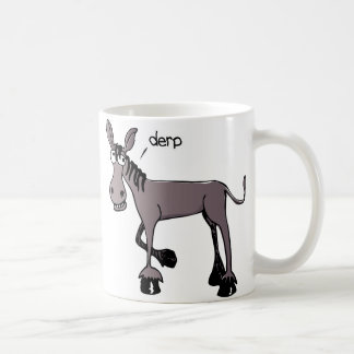 Taza de café divertida del burro de Derp