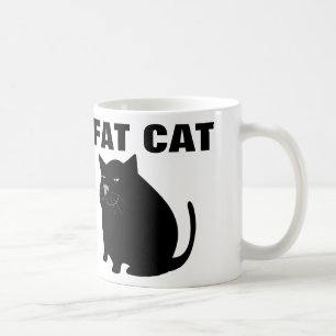 Taza de café divertida del CAT del FAT