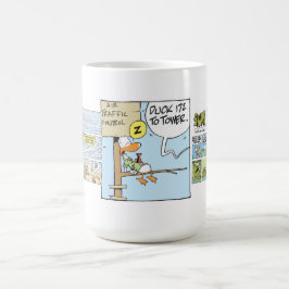 Taza de café divertida del controlador aéreo