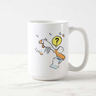 Taza de café divertida del dibujo animado de la