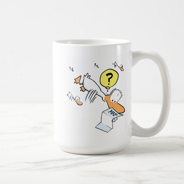 Taza de café divertida del dibujo animado de la (Derecha)