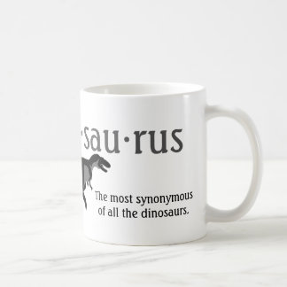 Taza de café divertida del dinosaurio del tesauro