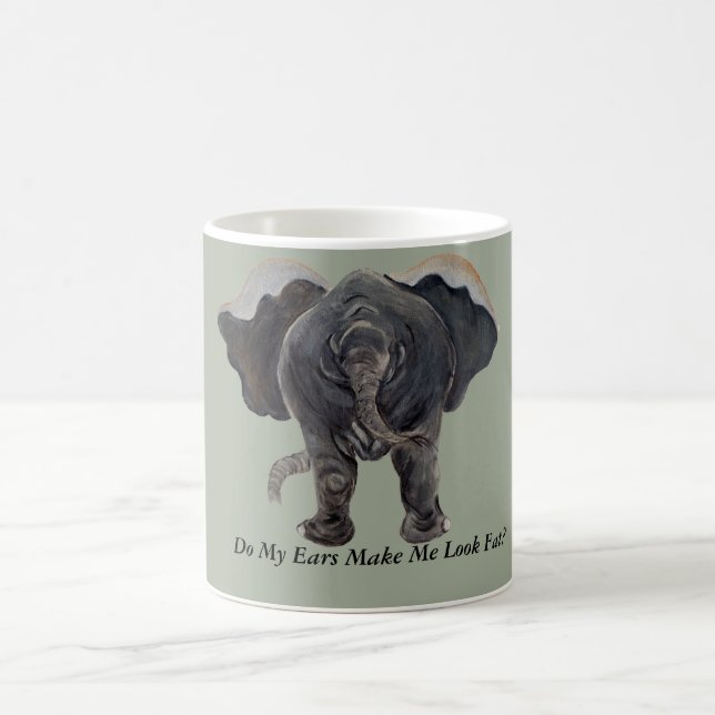 Taza de café divertida del elefante (Centro)