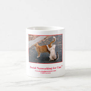 Taza de café divertida del gato