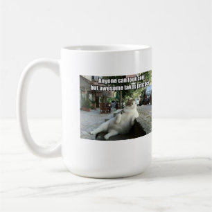 Taza de café divertida del gato