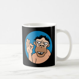 Taza de café divertida del hombre de las cavernas