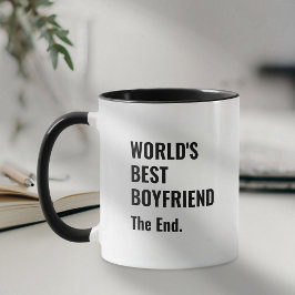 Taza de café divertida del mejor novio del mundo