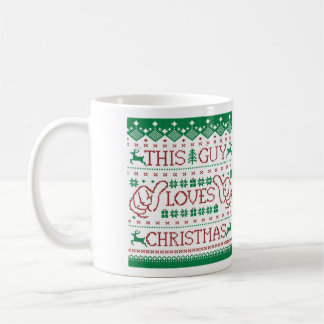 Taza de café divertida del navidad