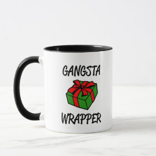 Taza de café divertida del navidad de la envoltur