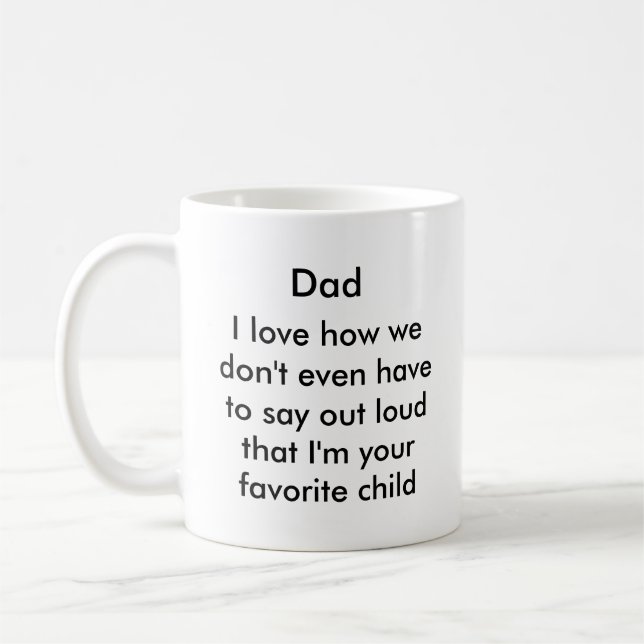 Taza de café divertida del papá (Izquierda)