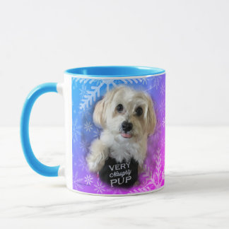 Taza de café divertida del perro de perrito de
