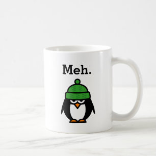 Taza de café divertida del pingüino de la cita d