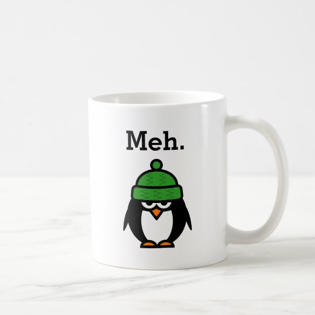 Taza de café divertida del pingüino de la cita de (Derecha)