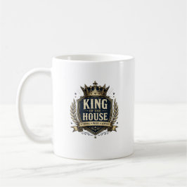 Taza de café divertida del rey de la casa, papá re