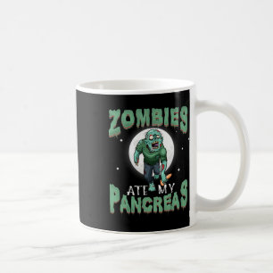 Taza De Café Divertida Diabetes Conciencia Zombies Ate My Pancr
