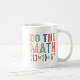 Taza De Café Divertida ecuación matemática escolar de 100 días 
