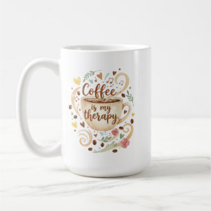 Taza de café divertida: el café es mi terapia