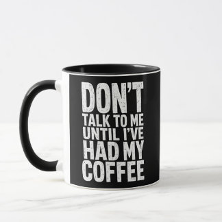Taza de café divertida en blanco y negro con diseñ
