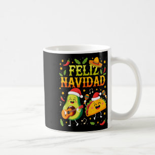 Taza De Café Divertida Feliz Navidad Aguacate Tacos Navidad Mex