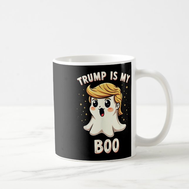 Taza De Café Divertida fiesta de halloween de Donald Trump fant (Derecha)